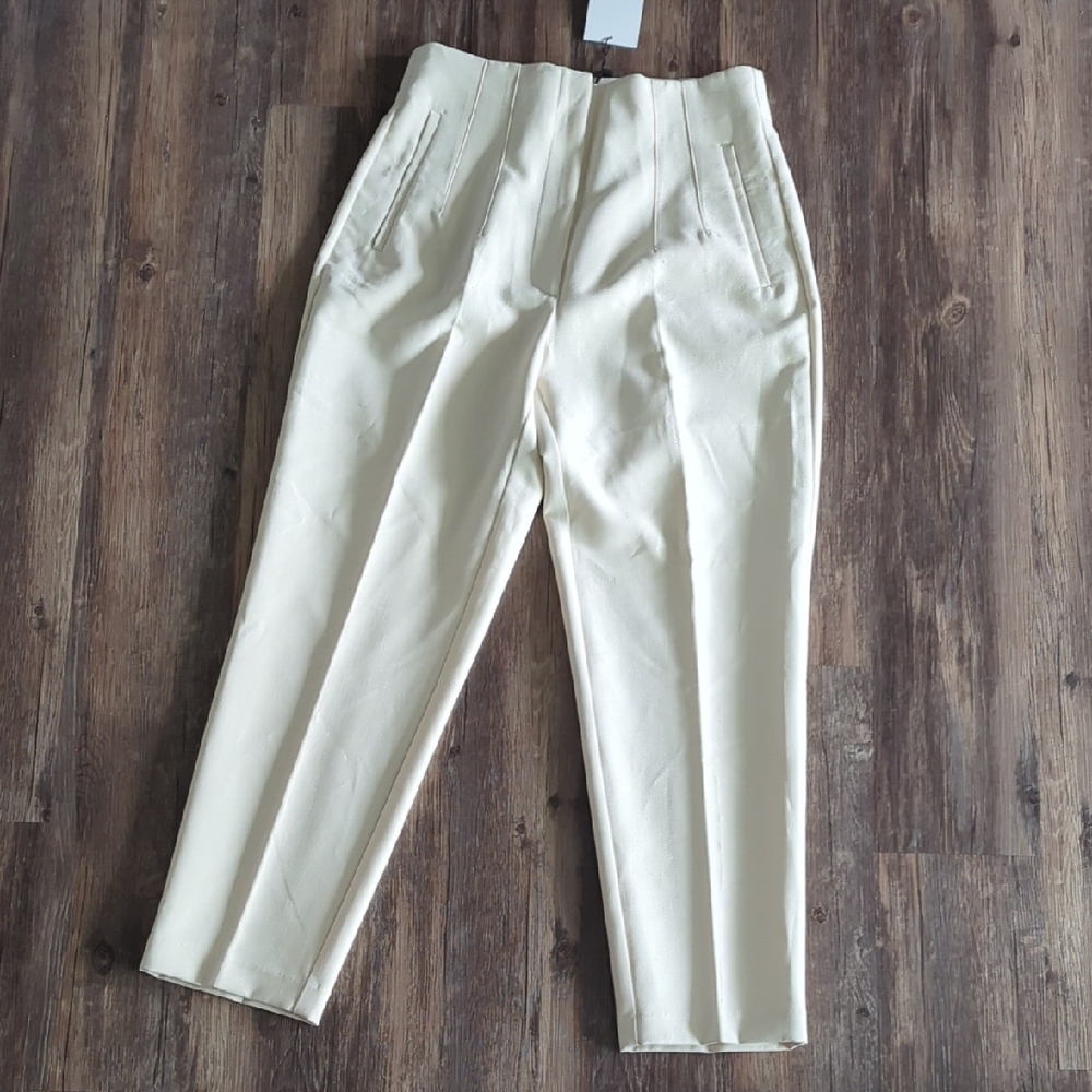 Zara Women's Cream Dress Pants